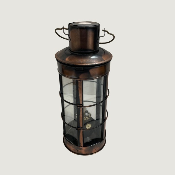 Unbranded Other - Vintage Copper Finish Nautical Oil Lantern Kerosene Lamp Made Hong Kong Bronze